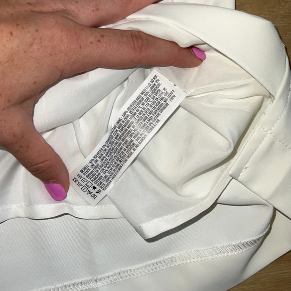 Forever21 White Asymmetrical Pleated School Girl Tiered Button Mini Skirt Small - Picture 10 of 15